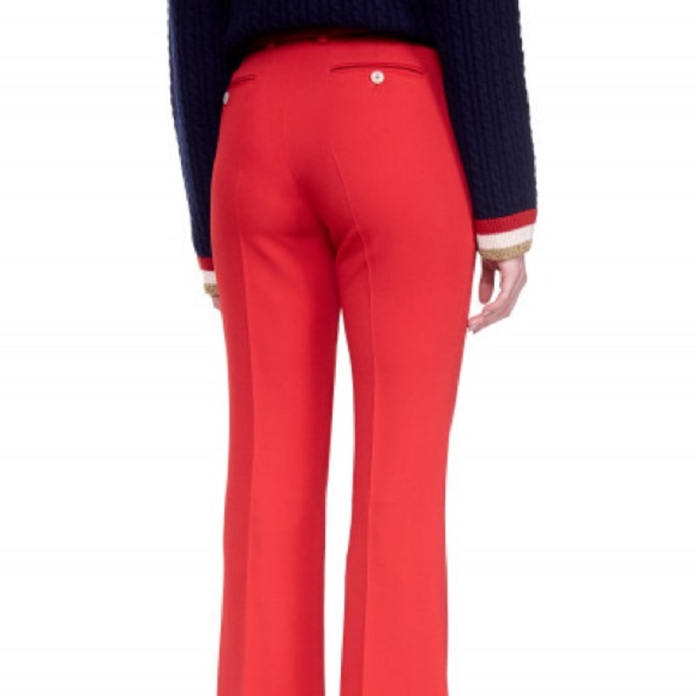 Gucci Cady Stretch Flared Trousers - Red